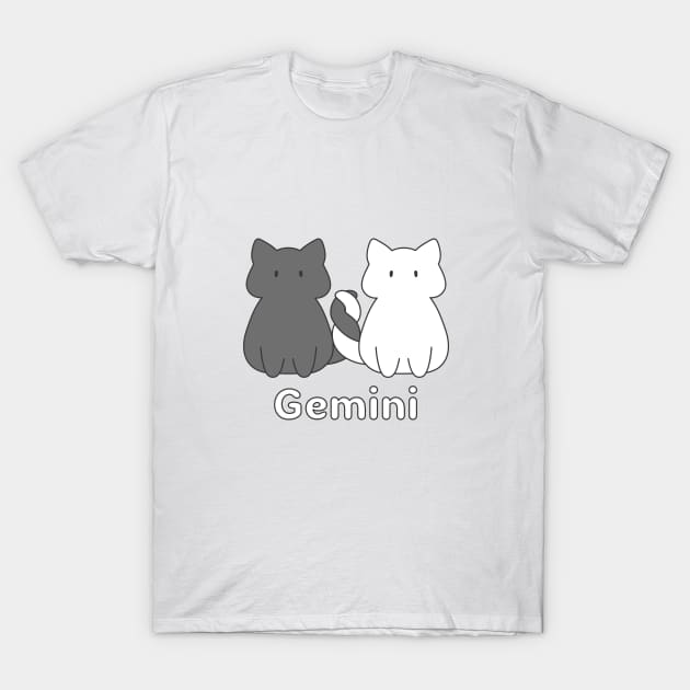 Gemini Cat Zodiac Sign with Text T-Shirt by artdorable